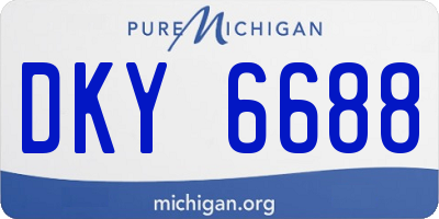 MI license plate DKY6688