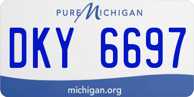 MI license plate DKY6697