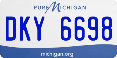 MI license plate DKY6698