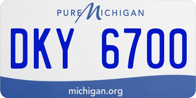 MI license plate DKY6700