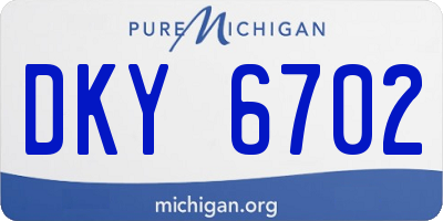MI license plate DKY6702