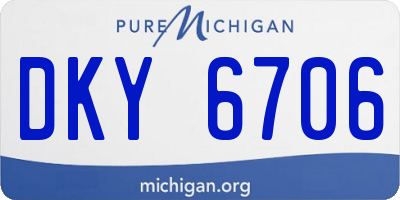 MI license plate DKY6706
