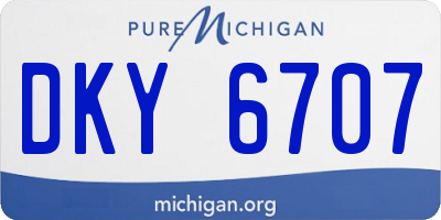 MI license plate DKY6707