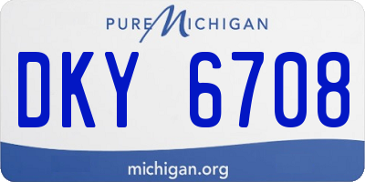 MI license plate DKY6708