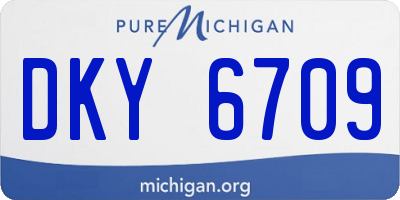 MI license plate DKY6709