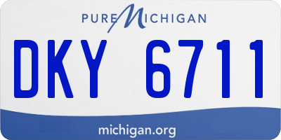 MI license plate DKY6711