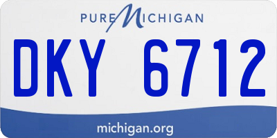 MI license plate DKY6712