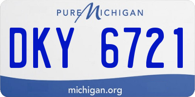 MI license plate DKY6721