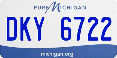 MI license plate DKY6722
