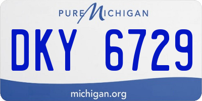 MI license plate DKY6729
