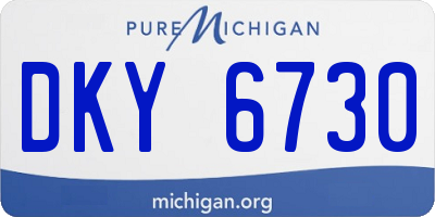 MI license plate DKY6730