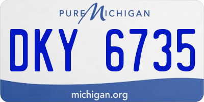 MI license plate DKY6735
