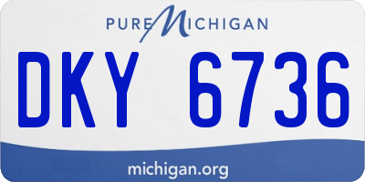 MI license plate DKY6736