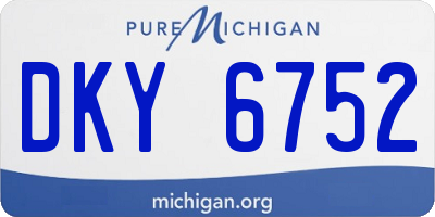 MI license plate DKY6752