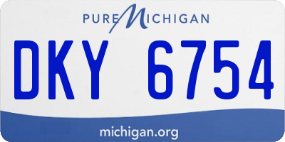 MI license plate DKY6754