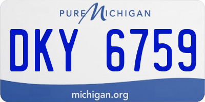 MI license plate DKY6759