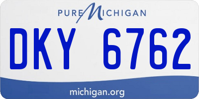 MI license plate DKY6762