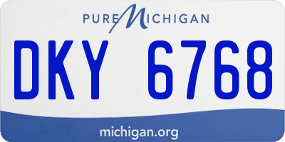 MI license plate DKY6768