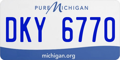 MI license plate DKY6770