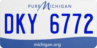 MI license plate DKY6772