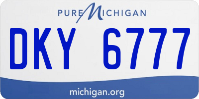 MI license plate DKY6777
