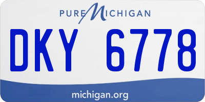 MI license plate DKY6778