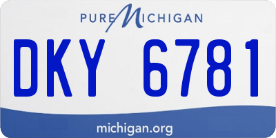 MI license plate DKY6781