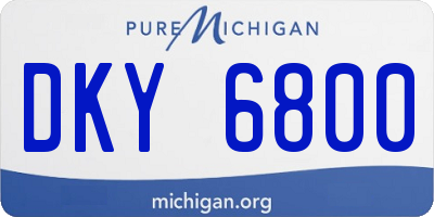 MI license plate DKY6800