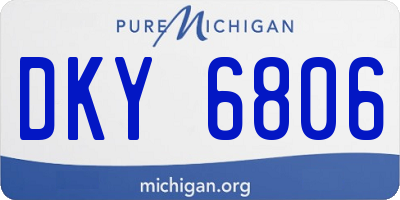 MI license plate DKY6806