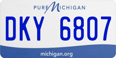 MI license plate DKY6807