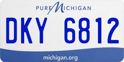 MI license plate DKY6812