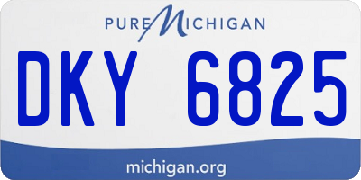 MI license plate DKY6825