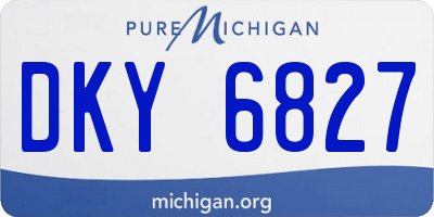 MI license plate DKY6827