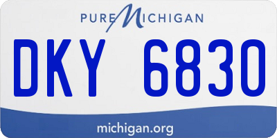 MI license plate DKY6830