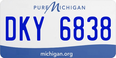 MI license plate DKY6838