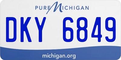 MI license plate DKY6849