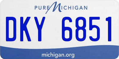 MI license plate DKY6851
