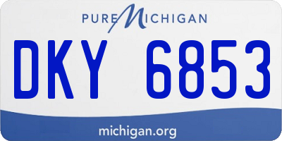 MI license plate DKY6853