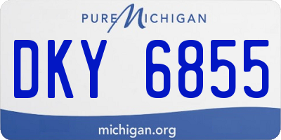 MI license plate DKY6855