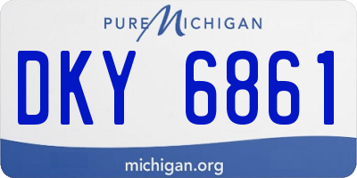 MI license plate DKY6861