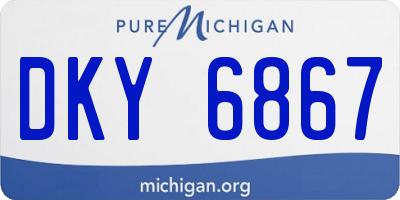 MI license plate DKY6867