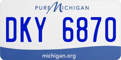 MI license plate DKY6870