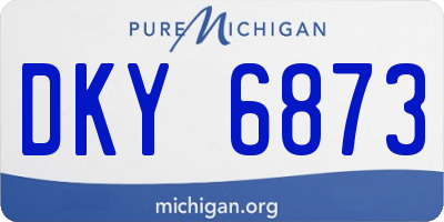 MI license plate DKY6873