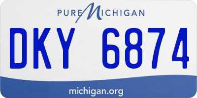 MI license plate DKY6874