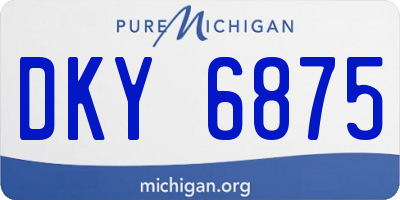 MI license plate DKY6875