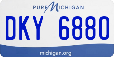 MI license plate DKY6880