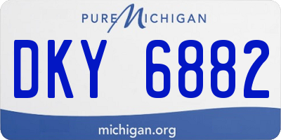 MI license plate DKY6882