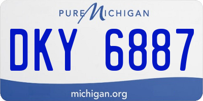 MI license plate DKY6887