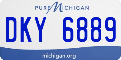 MI license plate DKY6889