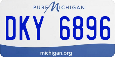MI license plate DKY6896